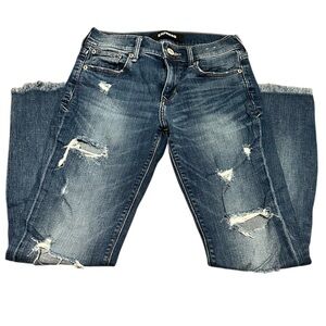 ExpressDistressed Blue Denim Jeans
